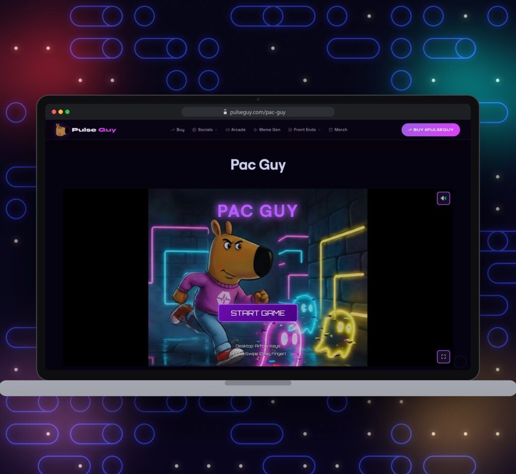 Pac Guy desktop view on a laptop
