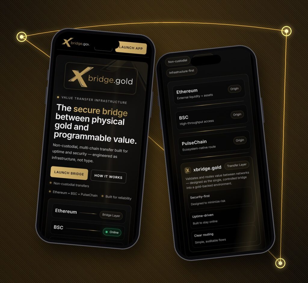 xBridge Gold mobile view on a phone